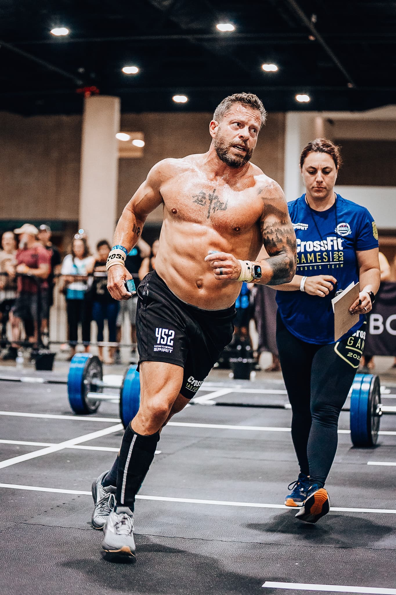 Jason Grubb running at the CrossFit Games